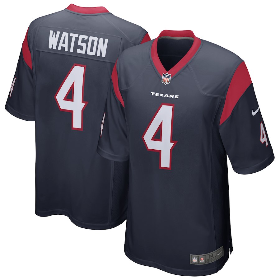 Youth Houston Texans #4 Deshaun Watson Navy Game Nike NFL Jersey->los angeles lakers->NBA Jersey